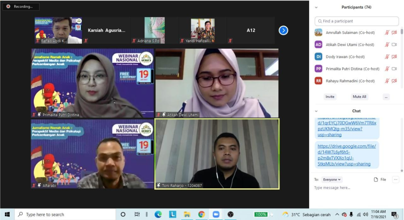 Prodi Jurnalistik Islam IAIN SAS Babel Gelar Webinar Nasional tentang Jurnalisme Ramah Anak